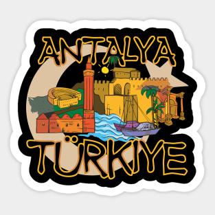 Antalya Tuerkiye Antalya Turkey Birthday Gift Shirt Sticker